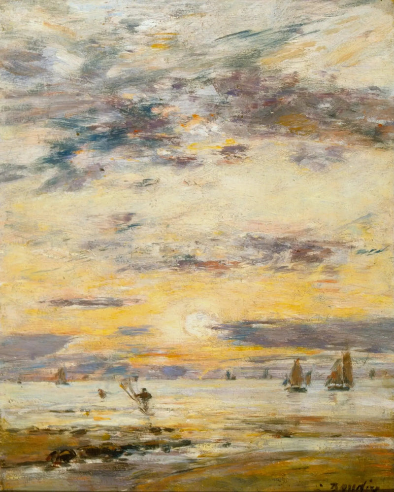 Paisaje marino - Puesta de sol - Eugène Boudin