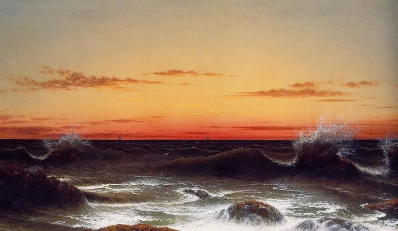 Paisaje marino - Atardecer - Martin Johnson Heade
