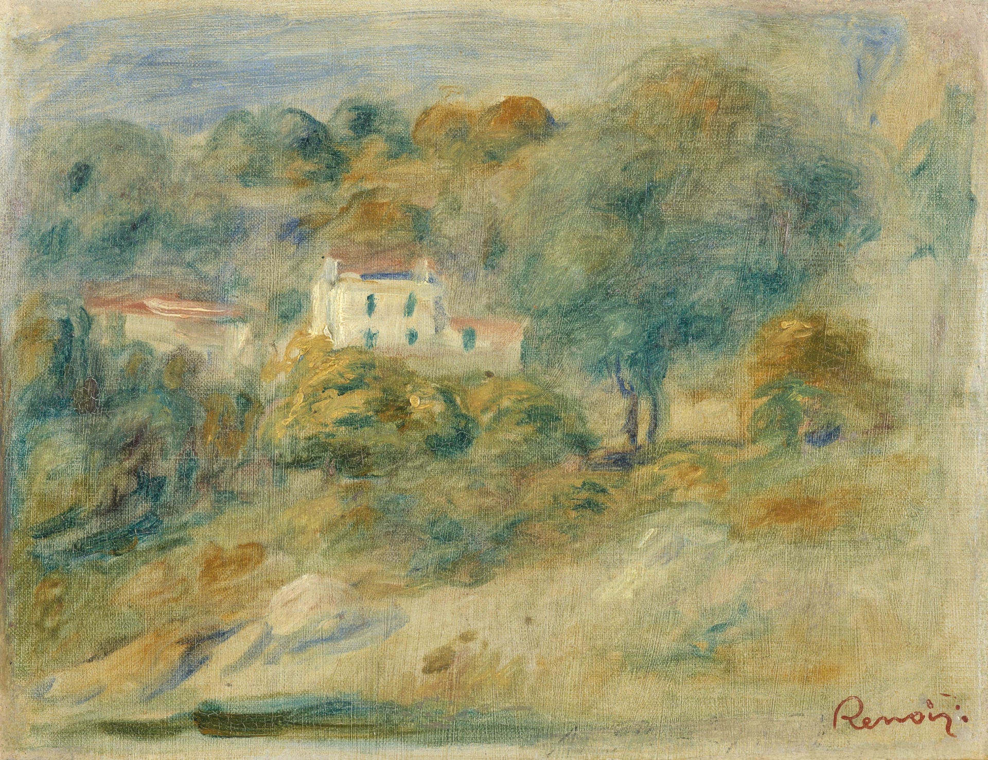 Paysage du Midi de Renoir, vers 1910, MCBA Lausanne 2004-045 – reproduction peinture à l’huile sur toile