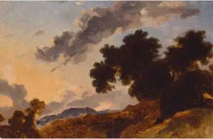 Paisaje montañoso al atardecer - Jean-Honoré Fragonard
