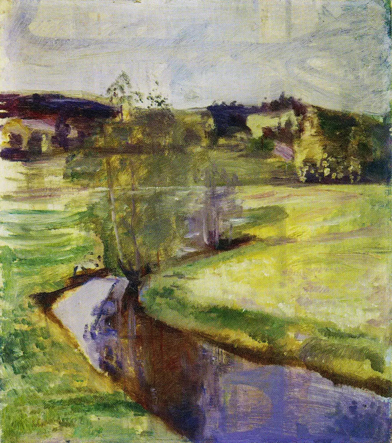 Paisaje noruego de primavera - Edvard Munch
