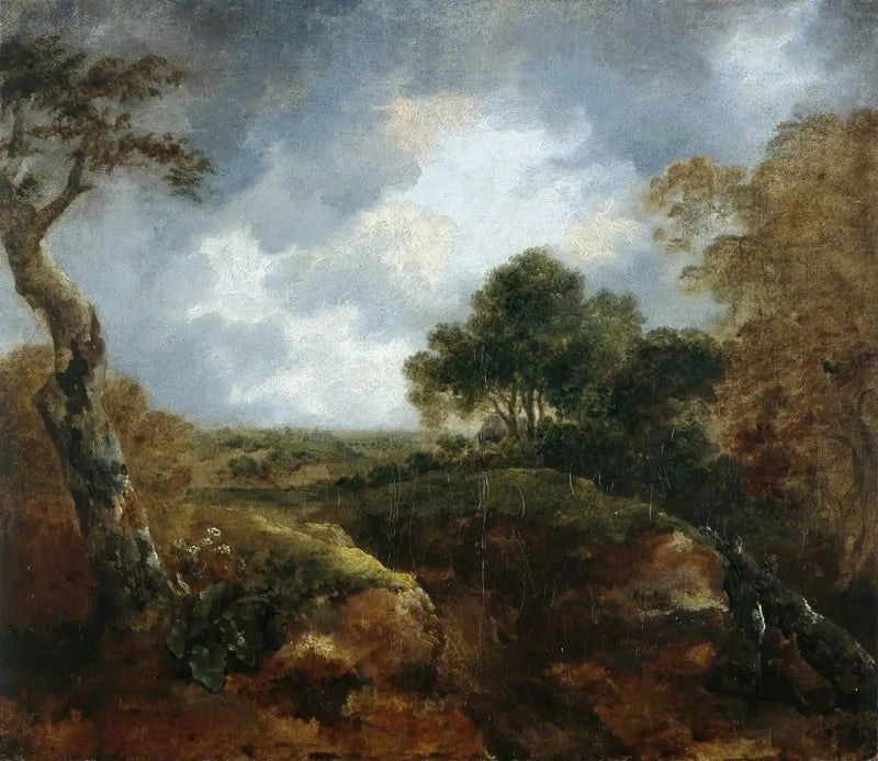 Paisaje abierto en la orilla de un bosque - Thomas Gainsborough