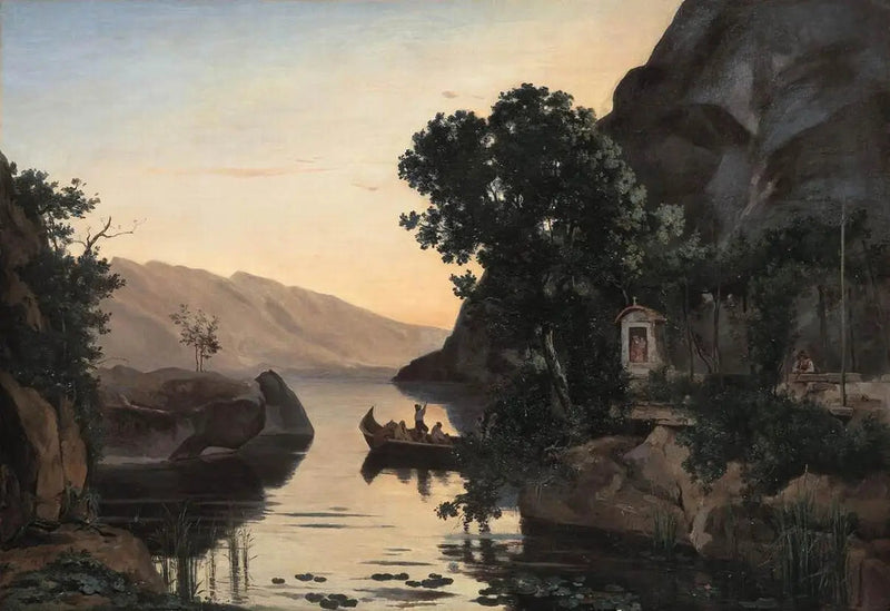 Paisaje cerca de Riva en el Lago de Garda - Jean-Baptiste Camille Corot