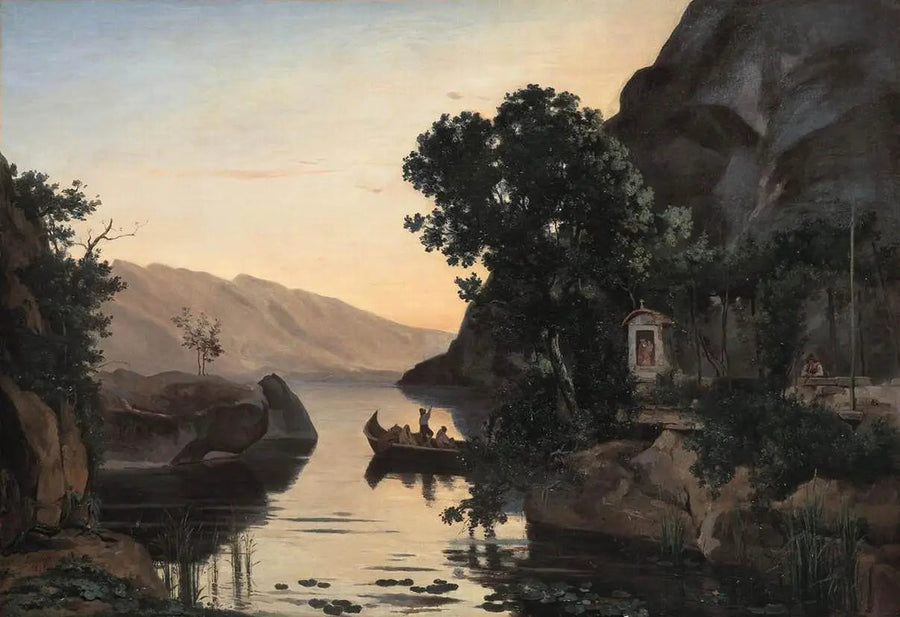 Paisaje cerca de Riva en el Lago de Garda - Jean-Baptiste Camille Corot