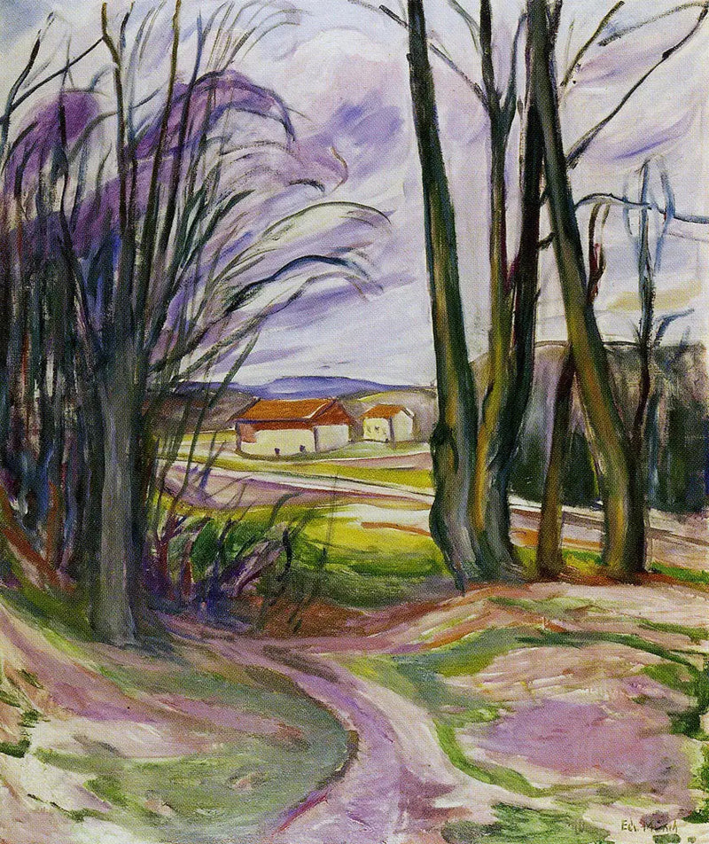 Paisaje cerca de Skøyen - Edvard Munch