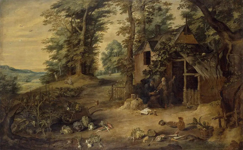 Paisaje (Encuentro de san Antonio y san Pablo) - David Teniers el Joven