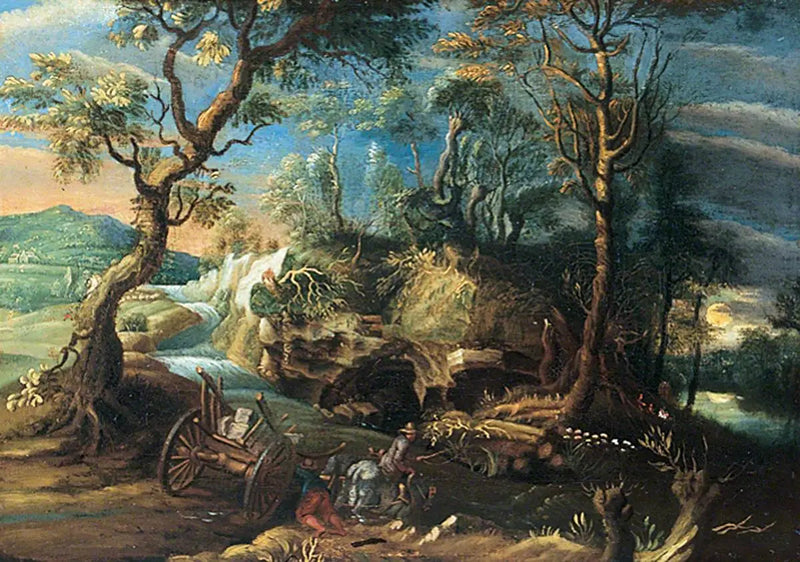 Paisaje rocoso con personajes - Peter Paul Rubens