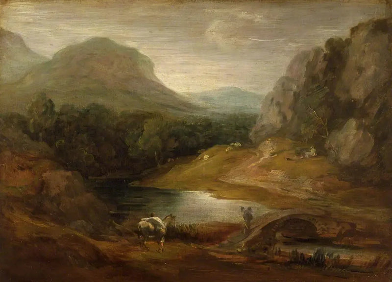 Paisaje rocoso con un puente - Thomas Gainsborough