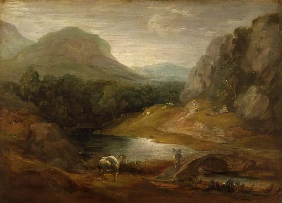 Paisaje rocoso con un puente - Thomas Gainsborough