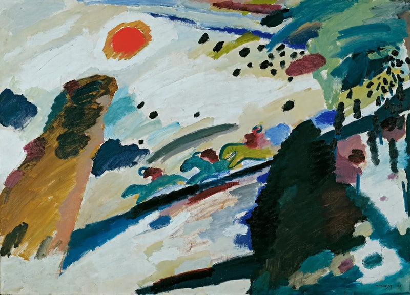 Paisaje romántico - Vassily Kandinsky