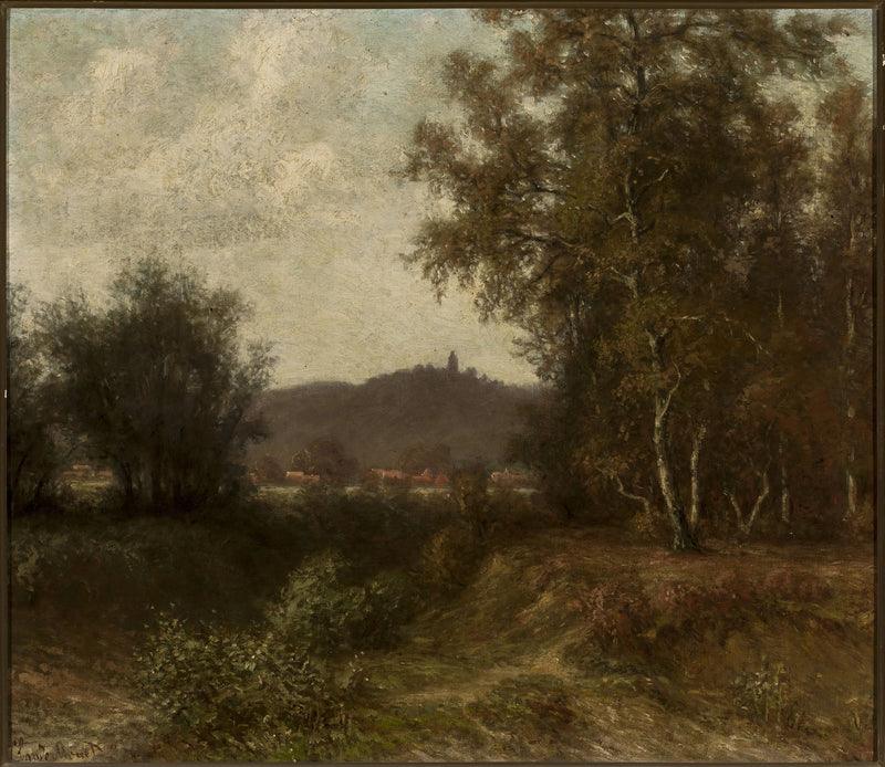 Paisaje rural con árboles, según Claude Monet - 1882