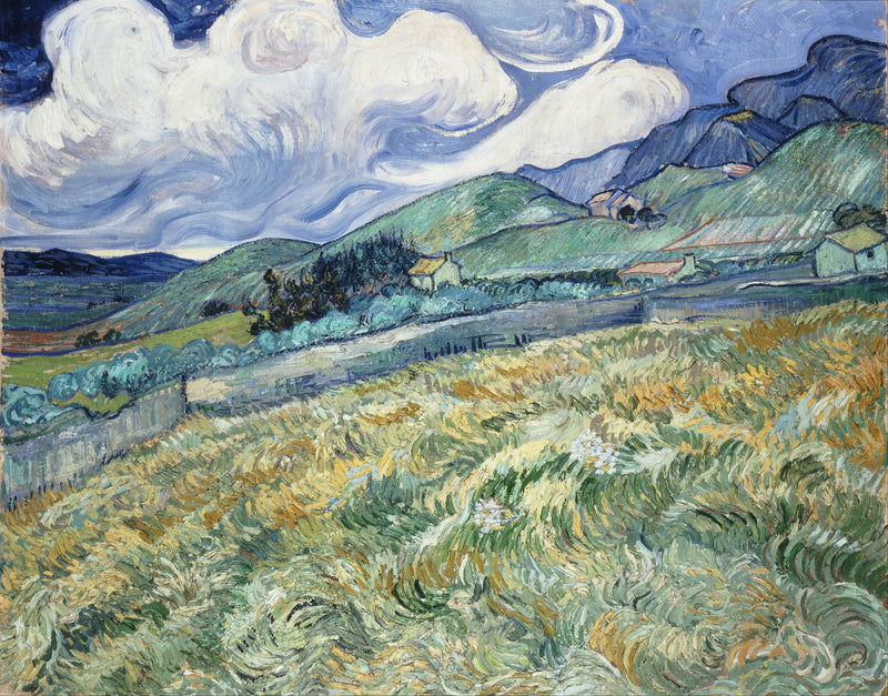 Paisaje de montaña detrás del hospital Saint-Paul - Vincent van Gogh