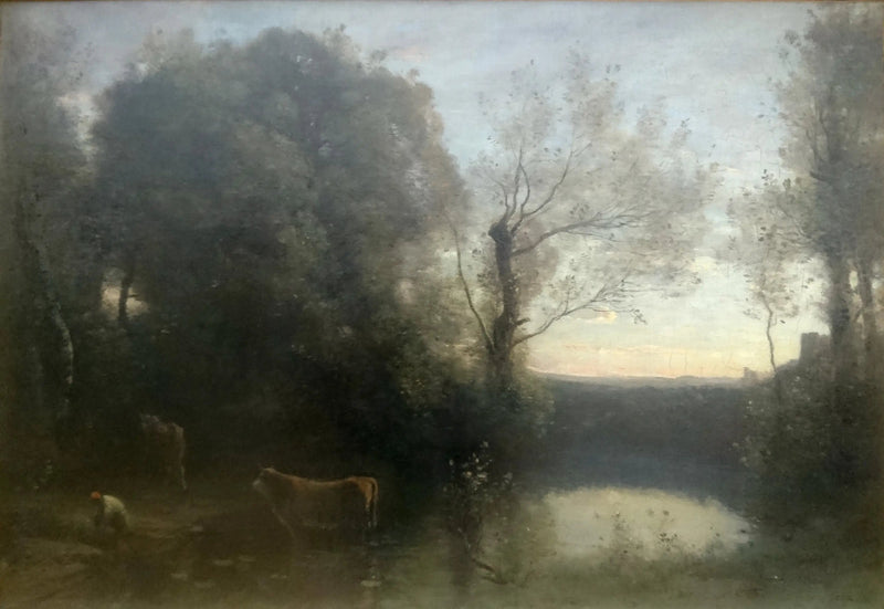 Paisaje, atardecer - Jean-Baptiste Camille Corot