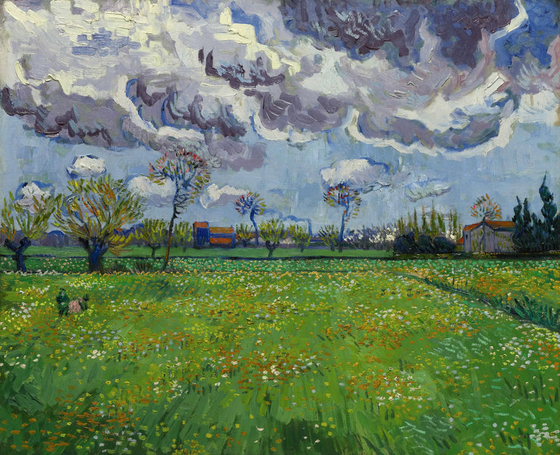 Paisaje bajo un cielo tempestuoso - Vincent van Gogh