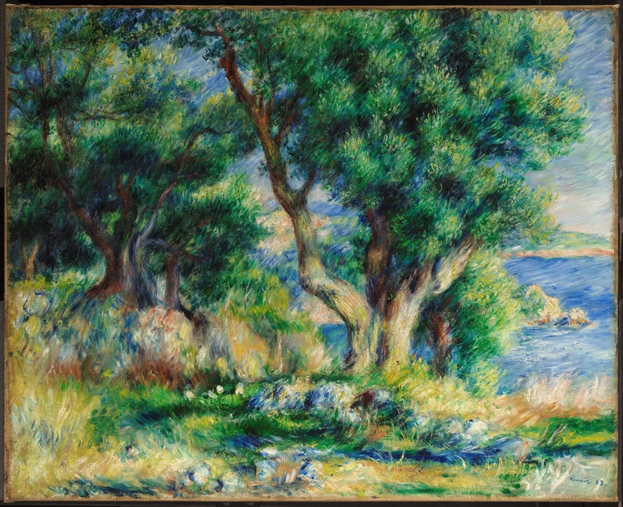 Paisaje en la costa, cerca de Menton - Pierre-Auguste Renoir