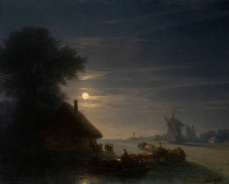 Paisaje ucraniano nocturno - Iván Aivazovski