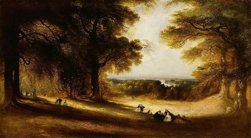 Paisaje: Vista en el parque de Richmond - John Martin