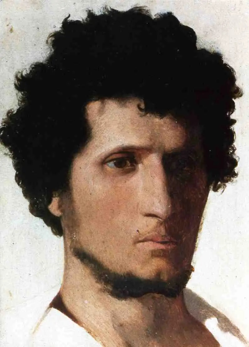 Campesino de la campiña romana, de frente - Jean-Léon Gérôme