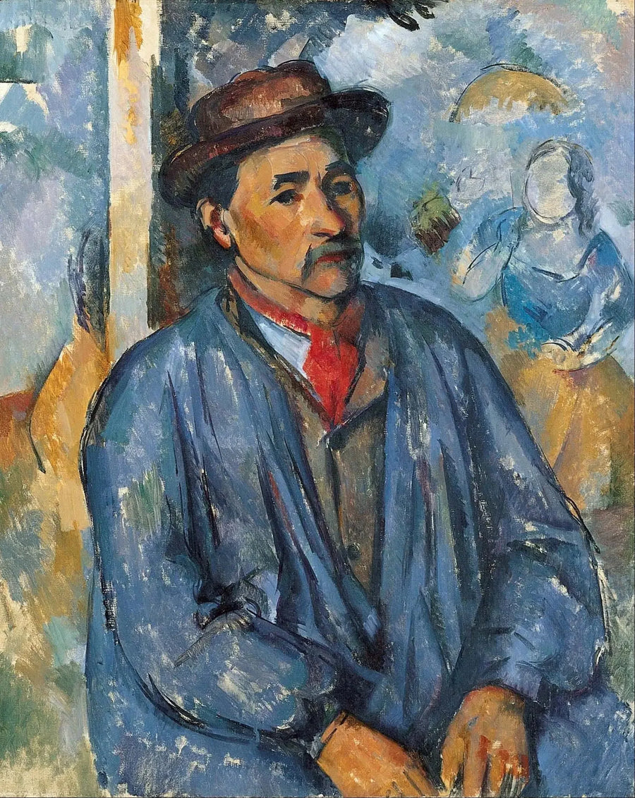 Campesino con blusa azul - Paul Cézanne