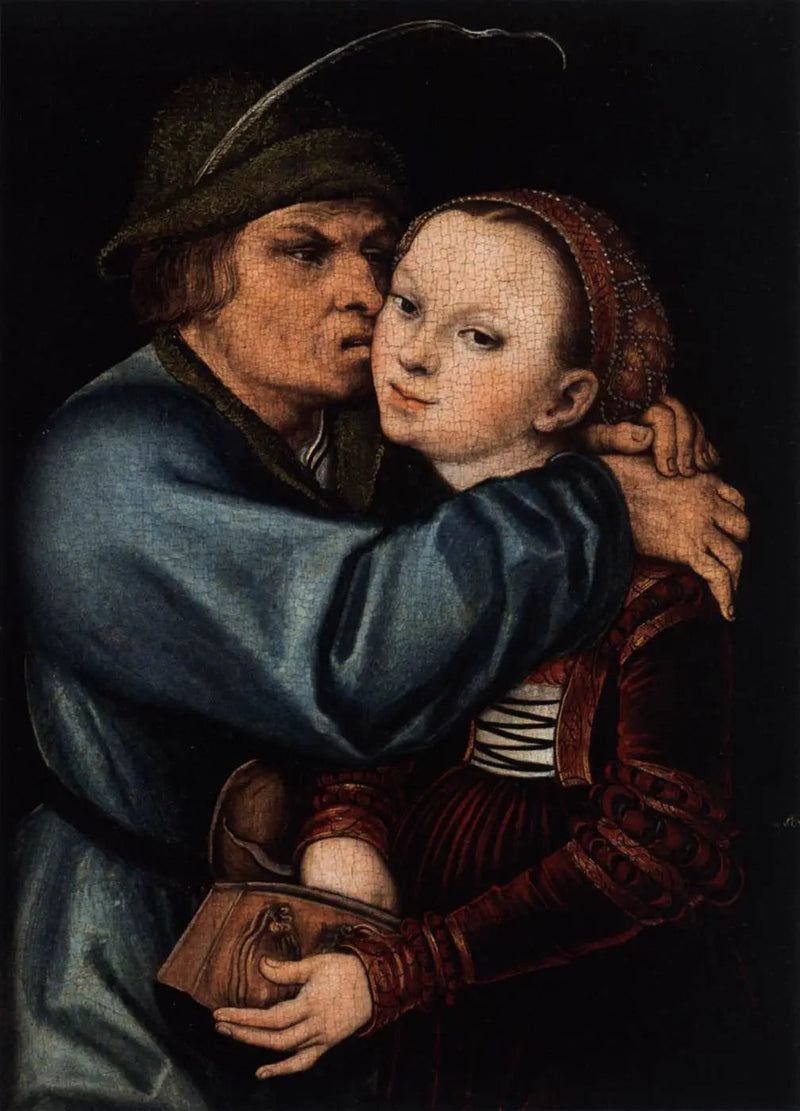 Campesino y prostituta - Lucas Cranach el Viejo