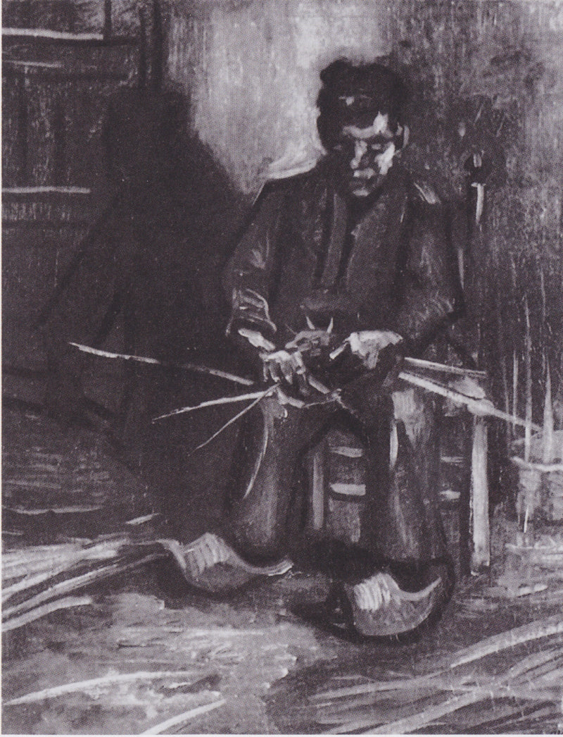 Campesino fabricando una cesta - Vincent van Gogh