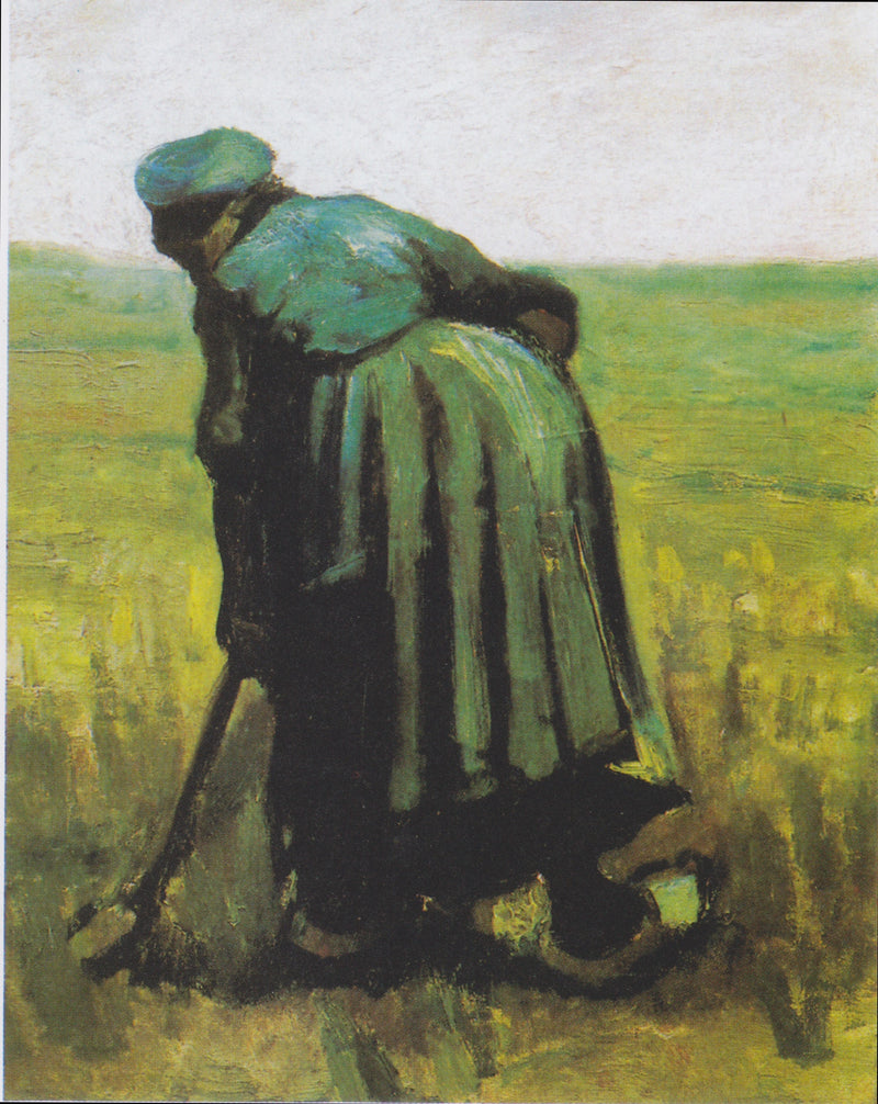 Mujer con una azada, vista de espaldas - Vincent van Gogh