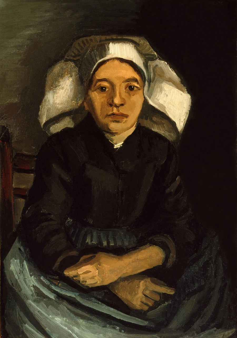 Campesina, medio cuerpo, sentada - Vincent van Gogh