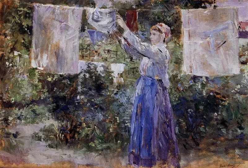 Campesina tendiendo la ropa - Berthe Morisot