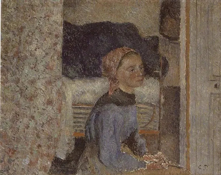 Campesina, interior - Camille Pissarro