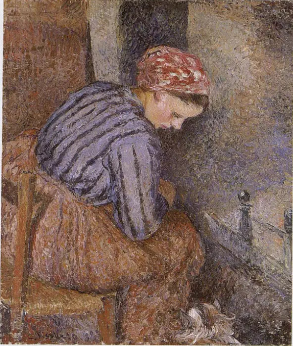 Campesina calentándose - Camille Pissarro