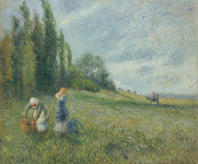Campesinas en los campos, Pontoise - Camille Pissarro