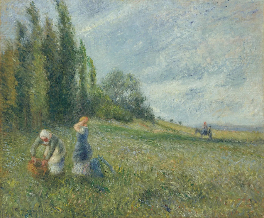 Campesinas en los campos, Pontoise - Camille Pissarro
