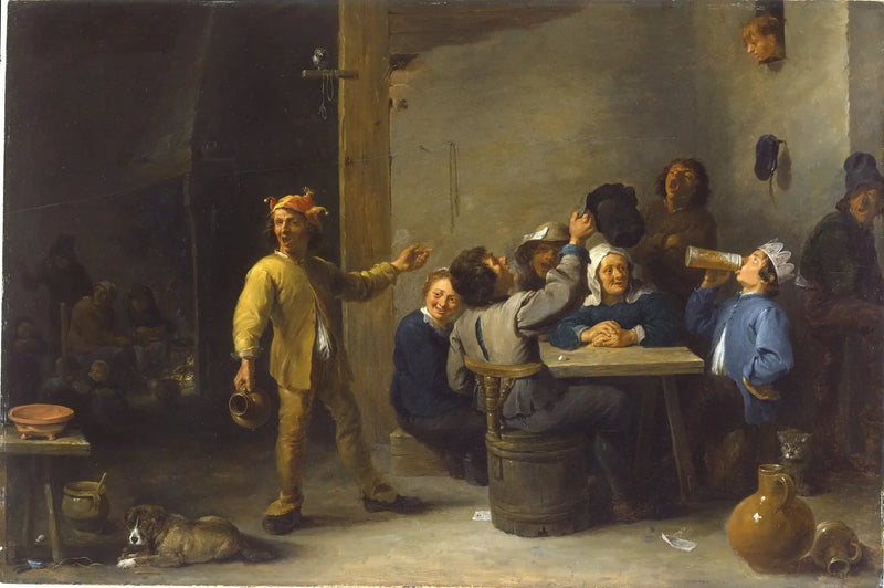 Campesinos celebrando la duodécima noche - David Teniers el Joven