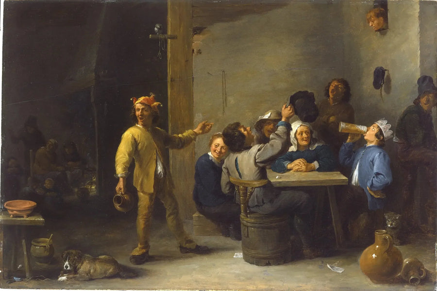 Campesinos celebrando la duodécima noche - David Teniers el Joven