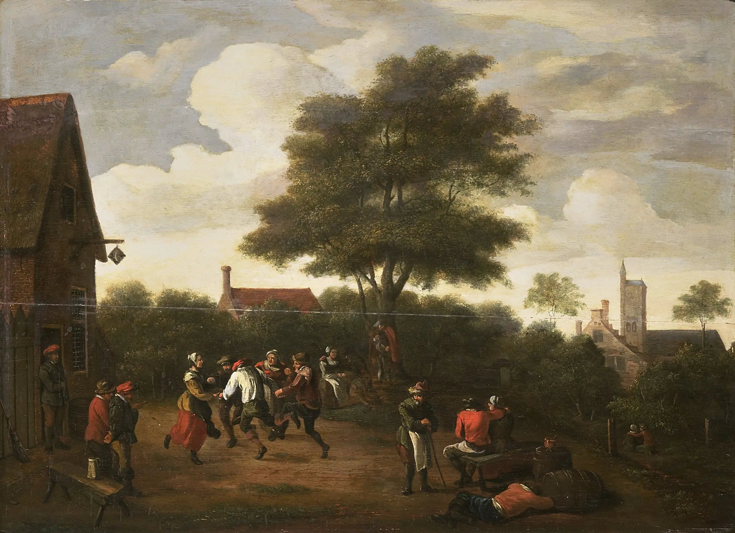 Paysans dansant - David Teniers le Jeune image 1 copie peinte à la main à l’huile