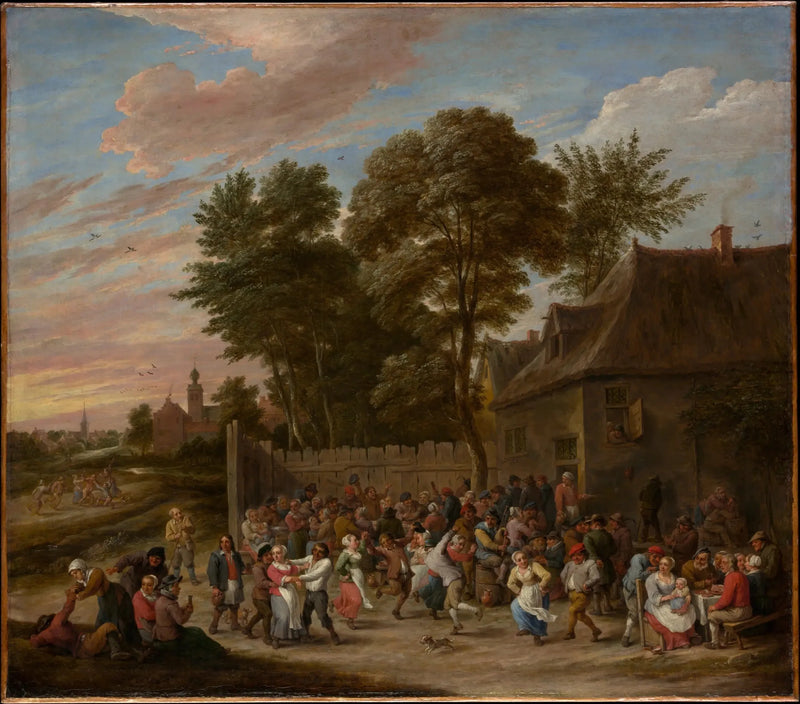 Campesinos bailando y celebrando - David Teniers el Joven