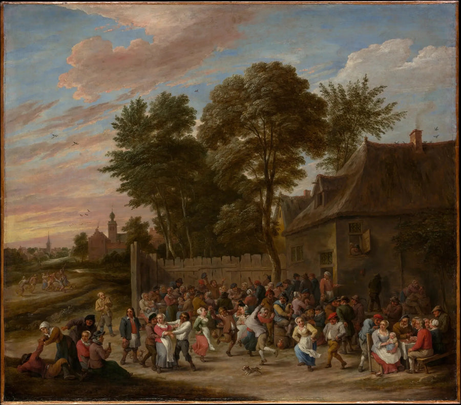 Campesinos bailando y celebrando - David Teniers el Joven