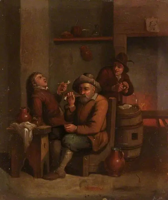 Campesinos fumando en una posada - David Teniers el Joven