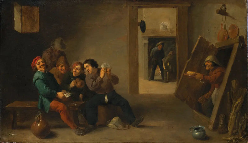 Campesinos jugando a las cartas - David Teniers el Joven