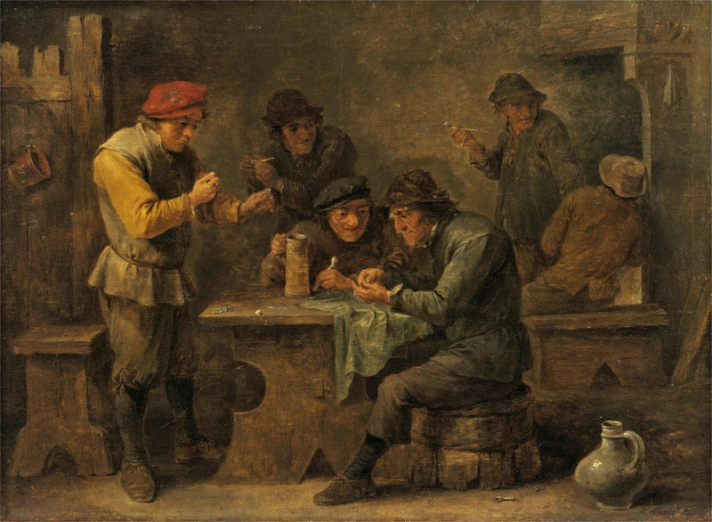 Campesinos jugando a los dados - David Teniers el Joven