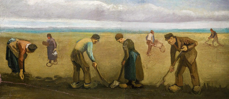 Campesinos plantando patatas - Vincent van Gogh