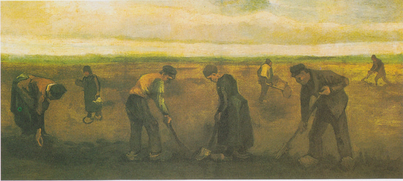 Campesinos plantando patatas - Vincent van Gogh