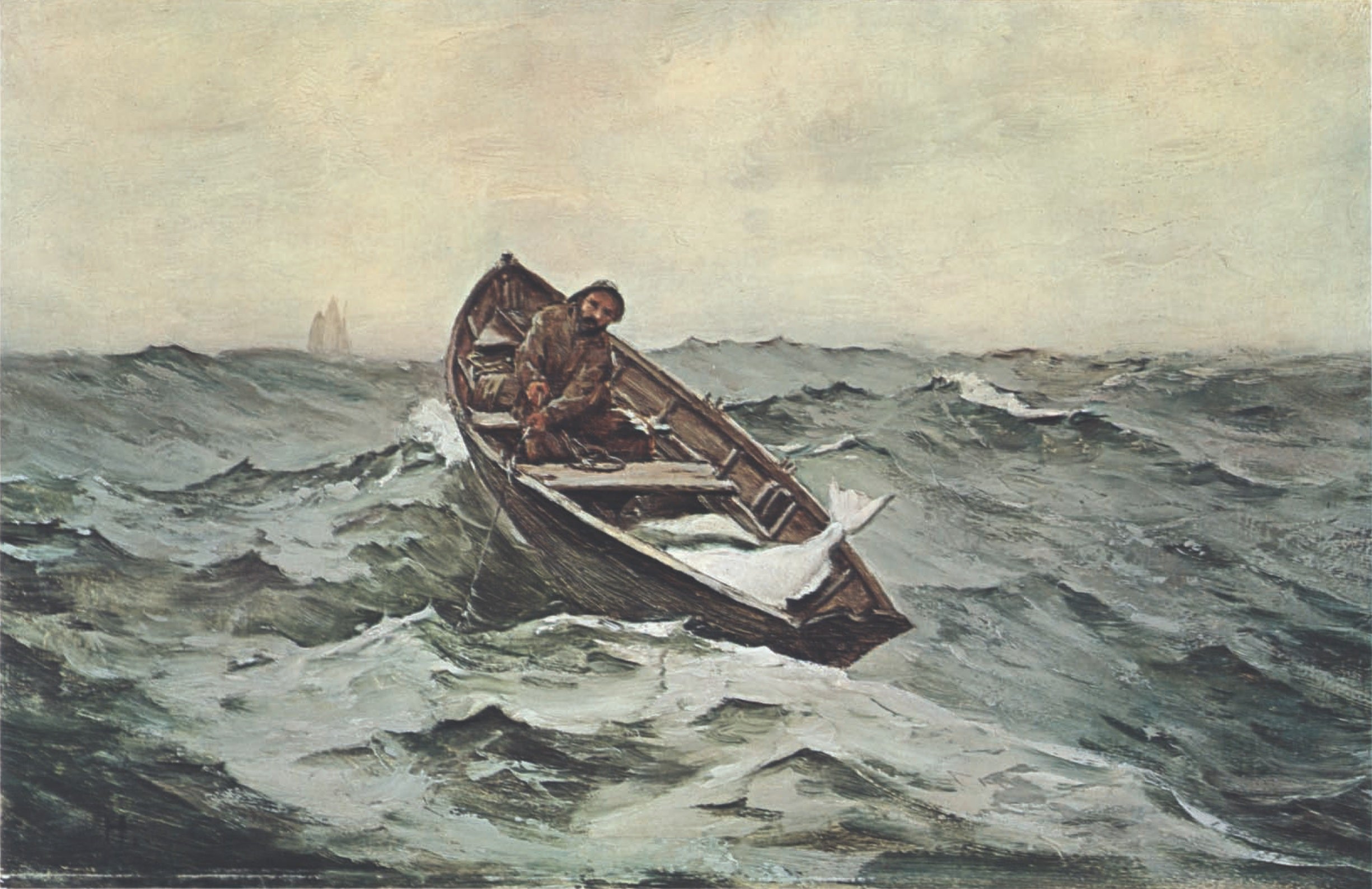 Pêche au flétan - Winslow Homer image 1 copie de tableau peinte à la main