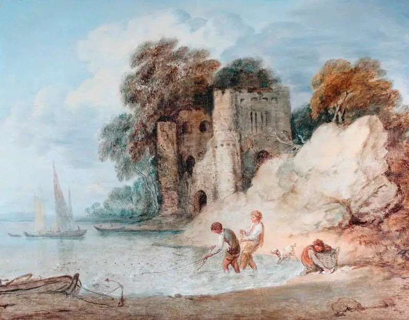 Pesca desde la orilla - Thomas Gainsborough