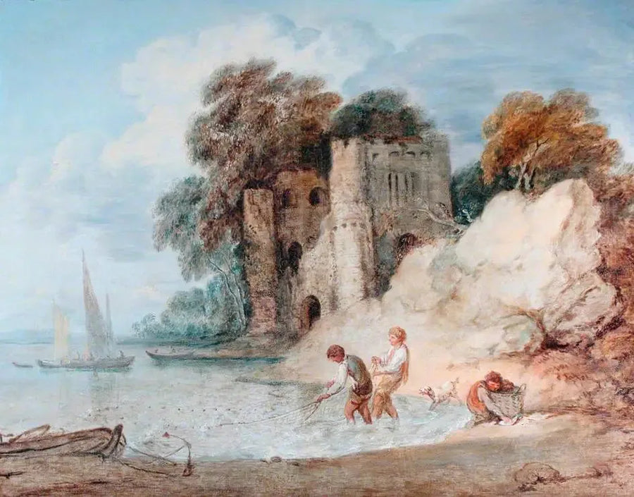 Pesca desde la orilla - Thomas Gainsborough