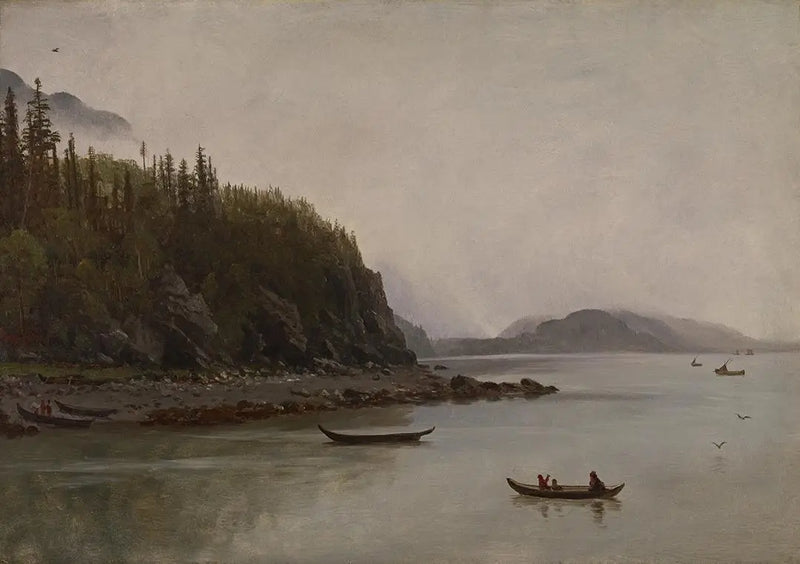 Pesca india - Albert Bierstadt