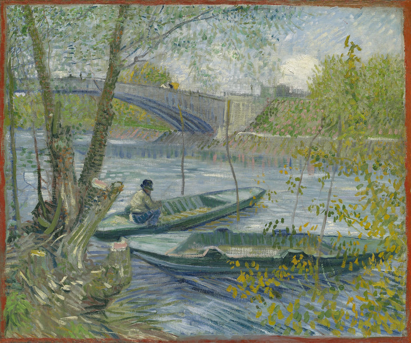 La pesca en primavera en el puente de Clichy - Vincent van Gogh