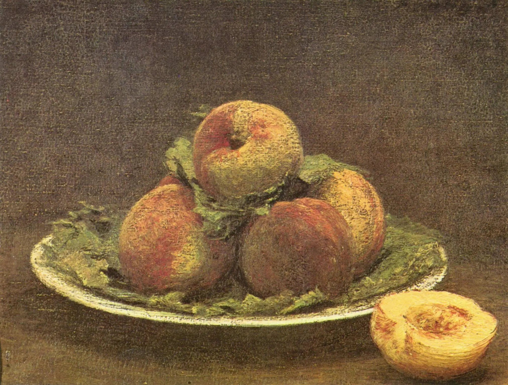 Pêches dans une assiette - Henri Fantin-Latour - Alpha Reproduction