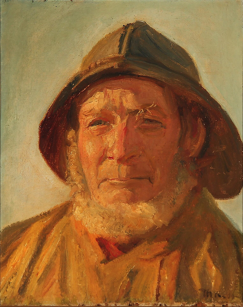 Pescador bajo el sol de la tarde. -Michael Peter Ancher