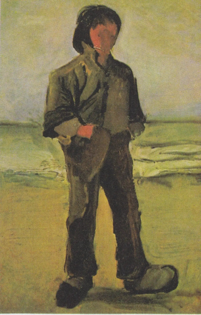 Pescador en la playa - Vincent van Gogh